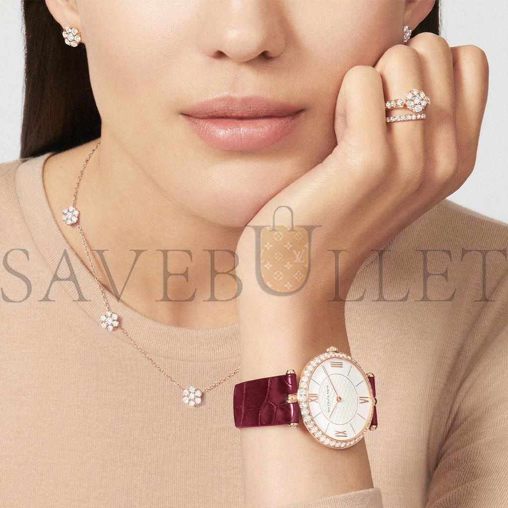 v*n cl*f arpels fÉlicitÉ wedding band, 2.1 mm - rose gold, Di*m*nd  vcarp7rh00